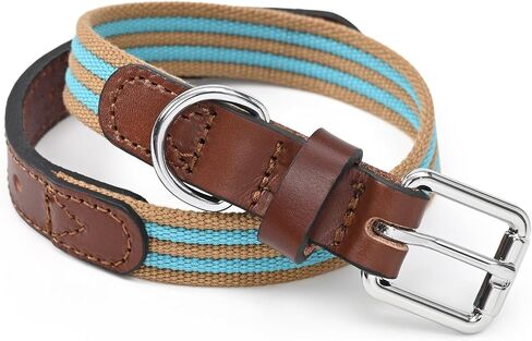 Mile High Life Dog Collar Puppy Collar, Dog Collars for Small Dogs Soft and Strong Poly Cotton Fabric, Red, Small Neck 11"-15" -20 lb in Saudi Arabia