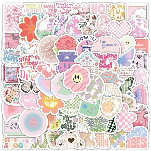 100 Pcs Book Stickers Pink Stickers Pink Stickers for Kids Teens Booktok Stickers Romance Book Stickers for Desk Backpacks Planners Book Lover Stickers Waterproof in Saudi Arabia
