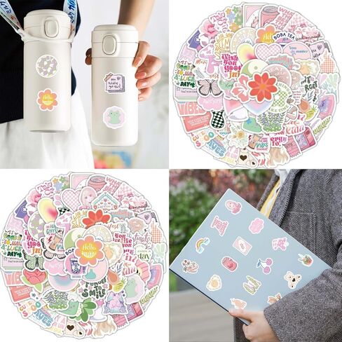 100 Pcs Book Stickers Pink Stickers Pink Stickers for Kids Teens Booktok Stickers Romance Book Stickers for Desk Backpacks Planners Book Lover Stickers Waterproof in Saudi Arabia