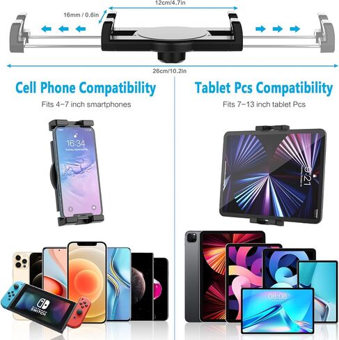 حامل تابلت مثبت على الحائط [مستقر للغاية ومتين] حامل تابلت دوار شديد التحمل لطاولة خزانة المطبخ متوافق مع iPad Mini Air Pro/Galaxy Tabs/Switch/Phone 4-12,9" in Kuwait