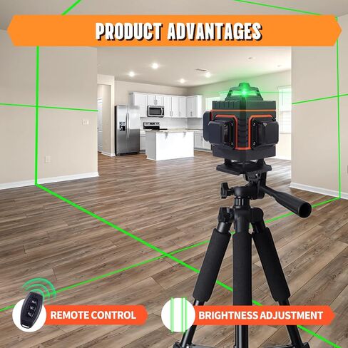 Laser Level, 100Ft Self Leveling Green Cross Line Laser Level for Construction and Hanging, 4 Adjustable Brightness, Sliding cover switch to protect window, Built-in charging and Magnetic Bracket in Saudi Arabia