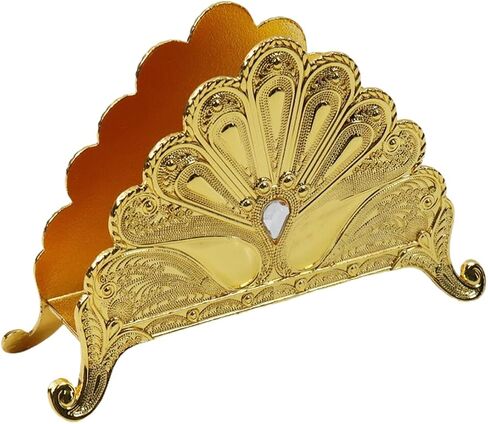 Square Hollow Cast Iron Napkin Holder, Paper Napkin Dispenser, Tissue Dispenser Organizer, Serviette Holder for Bathroom, Kitchen and Home Decor, Restaurant and Bar Accessories(Gold) in Saudi Arabia