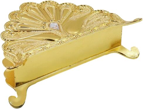 Square Hollow Cast Iron Napkin Holder, Paper Napkin Dispenser, Tissue Dispenser Organizer, Serviette Holder for Bathroom, Kitchen and Home Decor, Restaurant and Bar Accessories(Gold) in Saudi Arabia