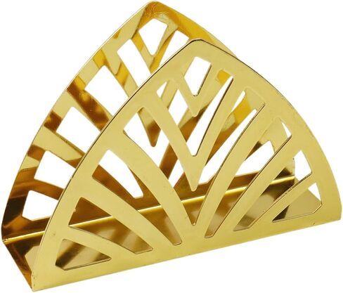 Square Hollow Cast Iron Napkin Holder, Paper Napkin Dispenser, Tissue Dispenser Organizer, Serviette Holder for Bathroom, Kitchen and Home Decor, Restaurant and Bar Accessories(Gold) in Saudi Arabia