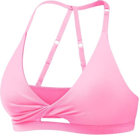 YEOREO Sports Bras for Women Open Back Workout Gym Bra Padded Medium Impact Yoga Tops with Ajustable Back Straps in Saudi Arabia