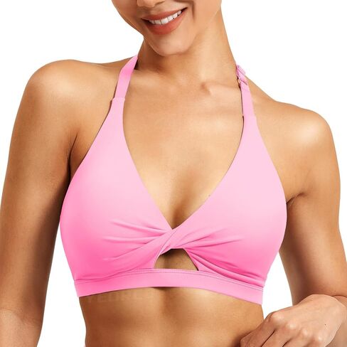 YEOREO Sports Bras for Women Open Back Workout Gym Bra Padded Medium Impact Yoga Tops with Ajustable Back Straps in Saudi Arabia