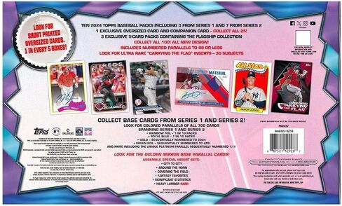 Topps 2024 Series 1 & 2 Baseball The Flagship Collection بطاقة التداول صندوق سوبر 13 حزمة بالإضافة إلى بطاقة كبيرة الحجم in Saudi Arabia