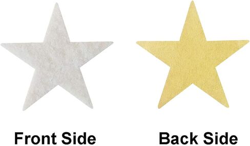 tBesme 100 PCS Adhesive Felt Star,1.5 inch White Self-Adhesive Felt Sticker for Party DIY Craft Projects,Sewing Handcraft Finishing(White) in Kuwait