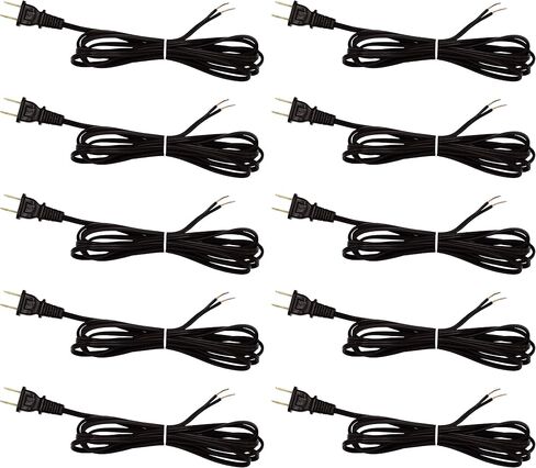 Creative Hobbies Black Lamp Cord, 12 Foot Long, Replacement Lamp Cord Lamp Repair Part, 18/2 SPT-1 Wire, UL Listed (1) in Saudi Arabia