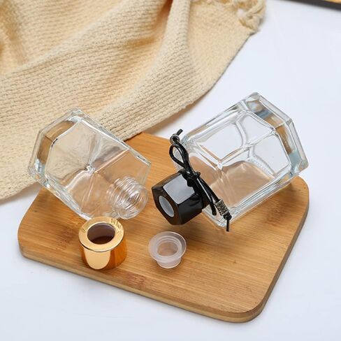 1 قطعة 120 مل/4 أونصة زجاجة ناشر زجاجية فارغة قابلة لإعادة الملء برطمانات ناشرة للروائح العلاجية حاوية تخزين إكسسوارات العطور تستخدم لاستبدال عصي الناشر اليدوية للديكور (شفاف) in Kuwait