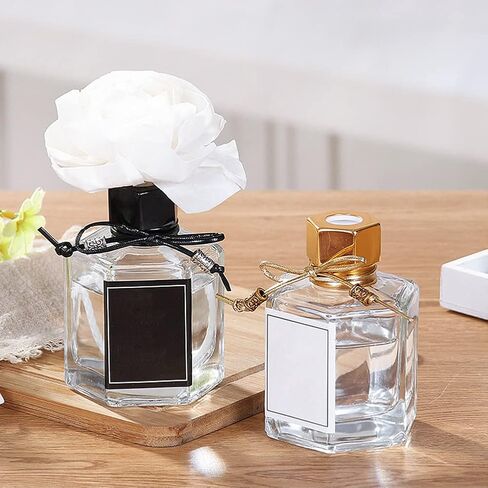 1 قطعة 120 مل/4 أونصة زجاجة ناشر زجاجية فارغة قابلة لإعادة الملء برطمانات ناشرة للروائح العلاجية حاوية تخزين إكسسوارات العطور تستخدم لاستبدال عصي الناشر اليدوية للديكور (شفاف) in Kuwait