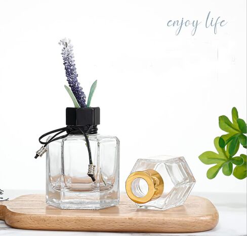 1 قطعة 120 مل/4 أونصة زجاجة ناشر زجاجية فارغة قابلة لإعادة الملء برطمانات ناشرة للروائح العلاجية حاوية تخزين إكسسوارات العطور تستخدم لاستبدال عصي الناشر اليدوية للديكور (شفاف) in Kuwait