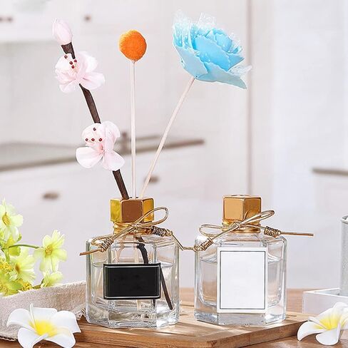 1 قطعة 120 مل/4 أونصة زجاجة ناشر زجاجية فارغة قابلة لإعادة الملء برطمانات ناشرة للروائح العلاجية حاوية تخزين إكسسوارات العطور تستخدم لاستبدال عصي الناشر اليدوية للديكور (شفاف) in Kuwait