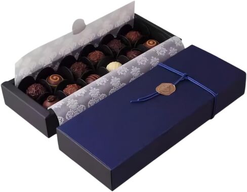 BBJ WRAPS 12 Cavity Chocolate Gift Packaging Box Wedding Party Paper Favor Boxes, Set of 10 (Blue) in Kuwait