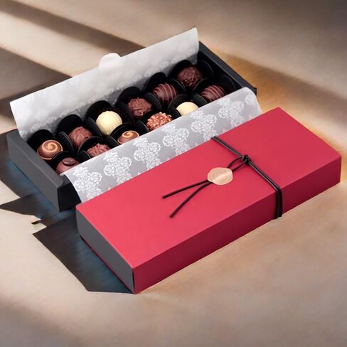 BBJ WRAPS 12 Cavity Chocolate Gift Packaging Box Wedding Party Paper Favor Boxes, Set of 10 (Blue) in Kuwait