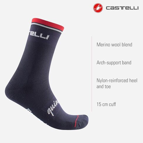 Castelli Men’s Quindici Soft Merino Sock for Cycling, Gravel Biking & Everyday in Kuwait