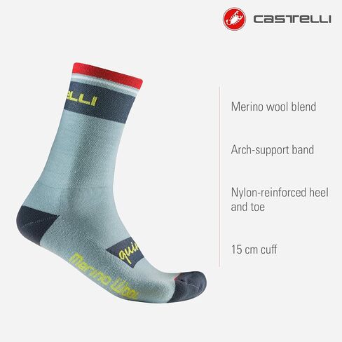 Castelli Men’s Quindici Soft Merino Sock for Cycling, Gravel Biking & Everyday in Kuwait