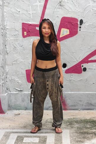 Women's Loose Harem Lounge Pants with Pockets Yoga Cotton Elastic Waist Joggers Baggy Trousers in Saudi Arabia