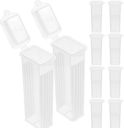 Baluue 20pcs Polypropylene Slide Mailer, 87mm x 27mm End Opening Plastic Slide Mailer with Flip Top Lid for 5 Slides for Microscope Slide Holder in Saudi Arabia