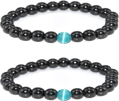 Todenb خلخال سبج أسود مضاد للتورم، قطعتين خلخال سبج أسود تورم، سوار مطرز سبج للرجال/النساء in Kuwait