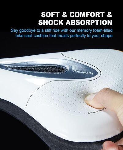 Bike Seat Cushion with Knob Adjustment, Gel Bike Seat Cover, Stationary Bicycle Seat Cushion Padding with Rain Cover in Saudi Arabia