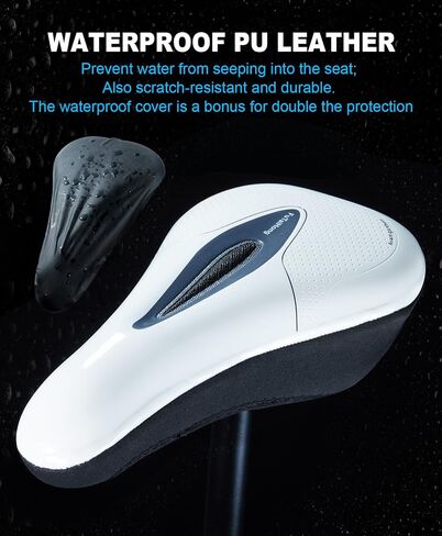 Bike Seat Cushion with Knob Adjustment, Gel Bike Seat Cover, Stationary Bicycle Seat Cushion Padding with Rain Cover in Saudi Arabia