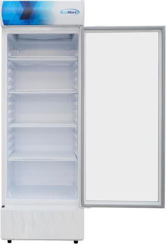 KoolMore KM-MDR-1GD-8C 21 بوصة. مبرد ثلاجة تجاري بباب زجاجي واحد باللون الأسود، مدرج في قائمة ETL، 8 قدم مكعب. قدم in Kuwait