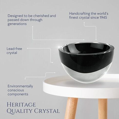 Badash Penelope Crystal Bowl 6" Diameter - Lead-Free Glass Crystal Bowls, Mouth Blown European Artisanal Craftsmanship, Decorative Bowl Centerpiece for Nuts, Snacks - Great Home Decor Gift - Clear in Kuwait