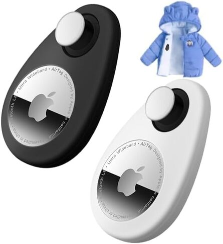 Airtag Keychain Airtag Holder for Keys, Luggage,Pet,Bag 2 Pack Air Tag Case with Keychain, Airtags Key Chain for Apple Air Tags, Airtag Accessories for GPS Item Finder Tracker, Black in Saudi Arabia