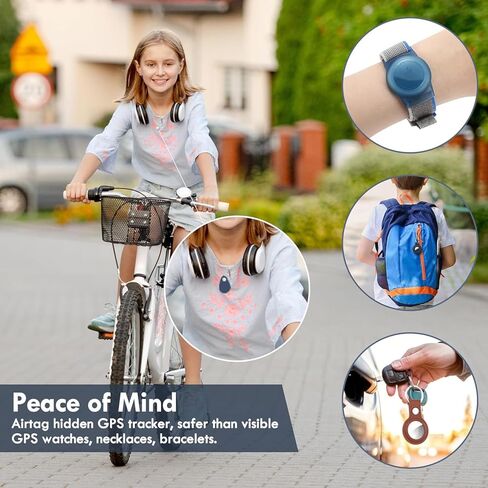 حامل Airtag Keychain Airtag للمفاتيح، والأمتعة، والحيوانات الأليفة، وحقيبة مكونة من قطعتين مع سلسلة مفاتيح، وسلسلة مفاتيح Airtags لعلامات Apple Air، وإكسسوارات Airtag لجهاز تعقب مكتشف العناصر GPS، أسود in Kuwait