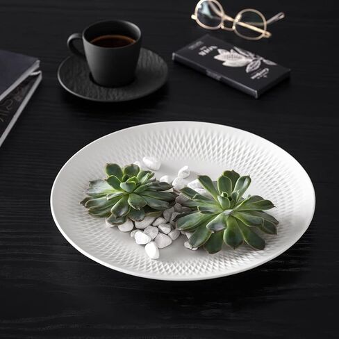 Villeroy & Boch Manufacture Collier Blanc، وعاء أنيق للفواكه والديكور، بورسلين فاخر، غسيل يدوي، أبيض in Saudi Arabia