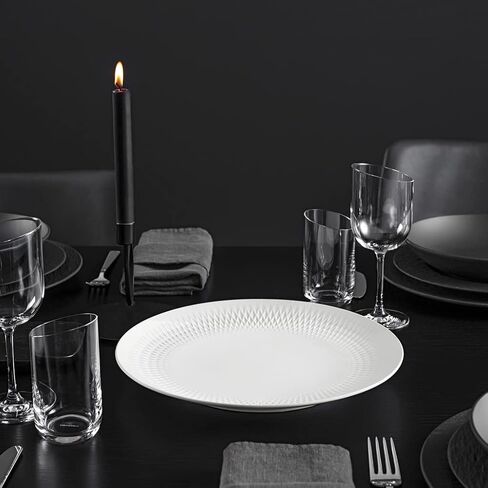 Villeroy & Boch Manufacture Collier Blanc، وعاء أنيق للفواكه والديكور، بورسلين فاخر، غسيل يدوي، أبيض in Saudi Arabia