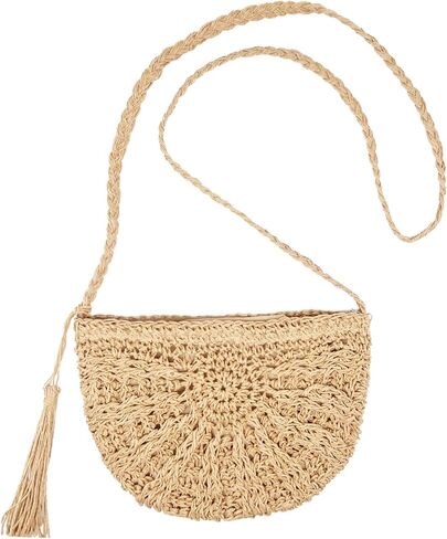 Women Straw Crossbody Purse Straw Clutch Bag Summer Beach Shoulder Handbag Woven Handmade Purse in Saudi Arabia