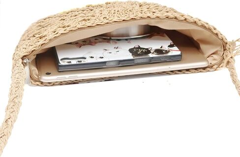 Women Straw Crossbody Purse Straw Clutch Bag Summer Beach Shoulder Handbag Woven Handmade Purse in Saudi Arabia