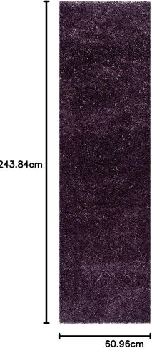 سجادة SAFAVIEH Charlotte Shag Collection - 2'3" x 8'، لافندر، غير قابلة للتساقط وسهلة العناية، سميكة 2 بوصة مثالية للمناطق ذات الحركة العالية في غرفة المعيشة وغرفة النوم (SGC720L) in Saudi Arabia