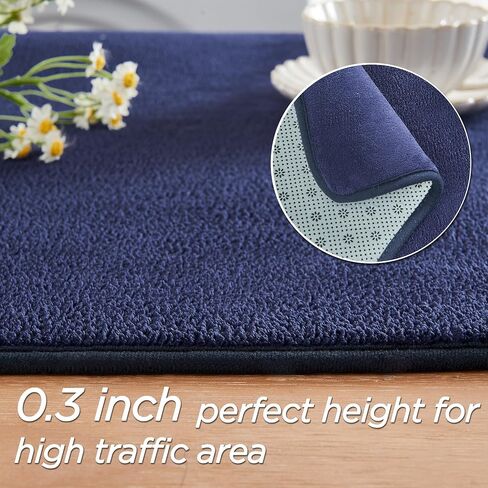 Andency 4x6 Area Rug for Bedroom, Navy Blue Soft Thickened Memory-Foam Living Room Carpets, Modern Shag Comfy Indoor Rug, Non-Slip Floor Mat for Boys Girls, Minimalist Rug Home Décor in Saudi Arabia