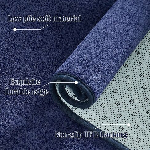 Andency 4x6 Area Rug for Bedroom, Navy Blue Soft Thickened Memory-Foam Living Room Carpets, Modern Shag Comfy Indoor Rug, Non-Slip Floor Mat for Boys Girls, Minimalist Rug Home Décor in Saudi Arabia