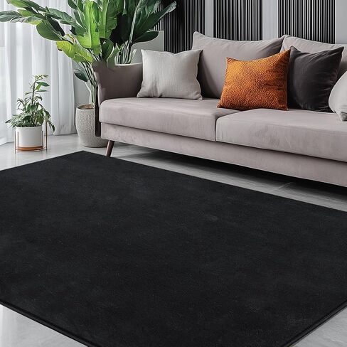 Andency 4x6 Area Rug for Bedroom, Navy Blue Soft Thickened Memory-Foam Living Room Carpets, Modern Shag Comfy Indoor Rug, Non-Slip Floor Mat for Boys Girls, Minimalist Rug Home Décor in Saudi Arabia