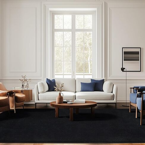 Andency 4x6 Area Rug for Bedroom, Navy Blue Soft Thickened Memory-Foam Living Room Carpets, Modern Shag Comfy Indoor Rug, Non-Slip Floor Mat for Boys Girls, Minimalist Rug Home Décor in Saudi Arabia