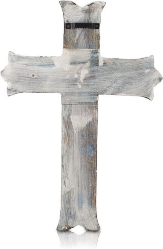 Wooden Religious Catholic Crucifix Cross Wall Hanging French Plaque Floral Carvings Living Room Home Decor Accent Church Chapel Altar Wall Art Decor Display Antiqued Rustic Finish 12 x 16 Inches in Kuwait