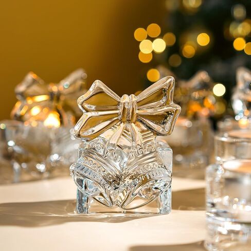 H&D HYALINE & DORA Set of 3 Clear Glass Cross Candle Holder 4" High Christian Tea Light Holder Cross Crystal Votive Candle Holders for Religious Gift in Box in Kuwait