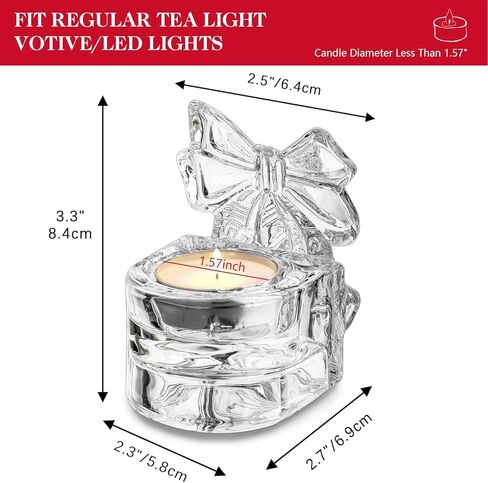 H&D HYALINE & DORA Set of 3 Clear Glass Cross Candle Holder 4" High Christian Tea Light Holder Cross Crystal Votive Candle Holders for Religious Gift in Box in Kuwait