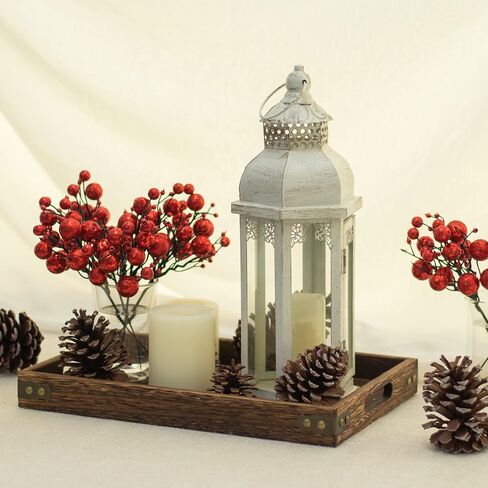 KI Store Red Christmas Tree Picks Stems Pack of 9 Artificial Glittered Berry Stems Red Tree Ornaments Decoration for Xmas Tree Halloween Wreath Garland Handcraft in Saudi Arabia