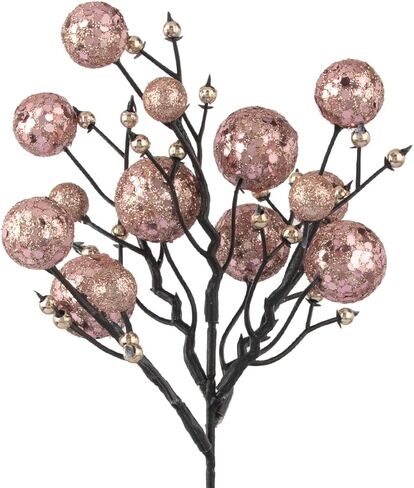 KI Store Red Christmas Tree Picks Stems Pack of 9 Artificial Glittered Berry Stems Red Tree Ornaments Decoration for Xmas Tree Halloween Wreath Garland Handcraft in Kuwait