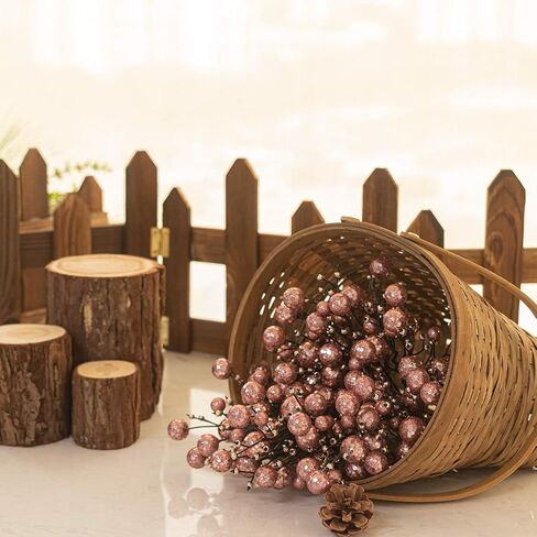 KI Store Red Christmas Tree Picks Stems Pack of 9 Artificial Glittered Berry Stems Red Tree Ornaments Decoration for Xmas Tree Halloween Wreath Garland Handcraft in Kuwait