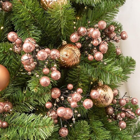 KI Store Red Christmas Tree Picks Stems Pack of 9 Artificial Glittered Berry Stems Red Tree Ornaments Decoration for Xmas Tree Halloween Wreath Garland Handcraft in Kuwait