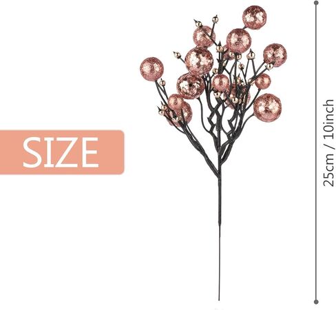 KI Store Red Christmas Tree Picks Stems Pack of 9 Artificial Glittered Berry Stems Red Tree Ornaments Decoration for Xmas Tree Halloween Wreath Garland Handcraft in Kuwait