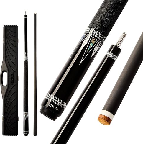 Jflowers 10-22F Carbon Fiber Pool Cue Stick, 58" Leather Wrap Real Handmade Inlay Pool Sticks, Full Carbon Technology 12.5mm Tip Professional Low Deflection Billiard Cue Stick Case Set in Kuwait