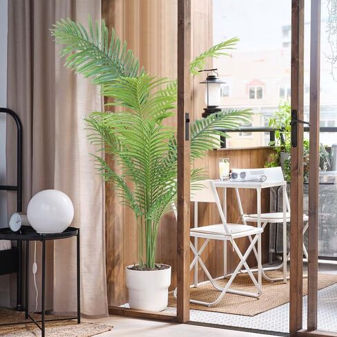 5FT Artificial Tree, Toffee Palm with Plastic Nursery Pot, Fake Plant for Office House Farmhouse Living Room Home Decor (Indoor/Outdoor)… in Saudi Arabia
