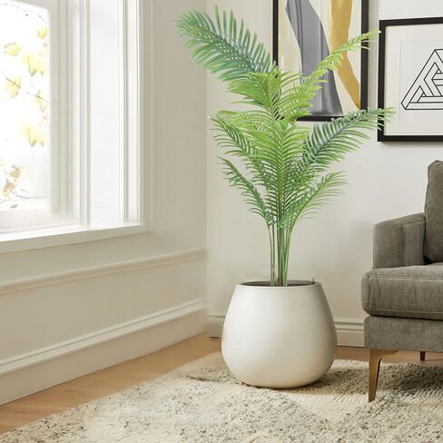 5FT Artificial Tree, Toffee Palm with Plastic Nursery Pot, Fake Plant for Office House Farmhouse Living Room Home Decor (Indoor/Outdoor)… in Saudi Arabia